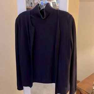Akris purple/black cashmere sweater set size 8